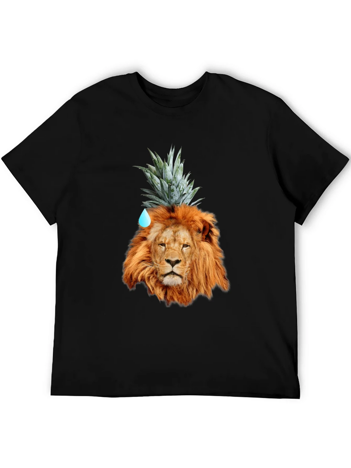 Lion Head with Pineapple Crown Novelty T-Shirt product image 5
