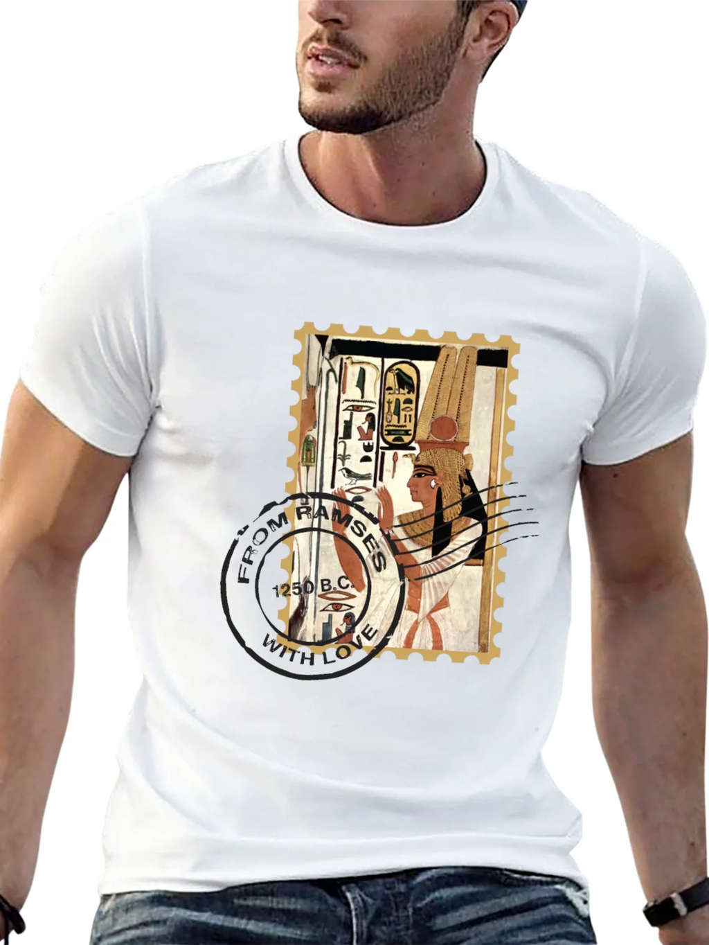 Egyptian Stamp T-Shirt: Ramses 250 B.C. Design product image 12