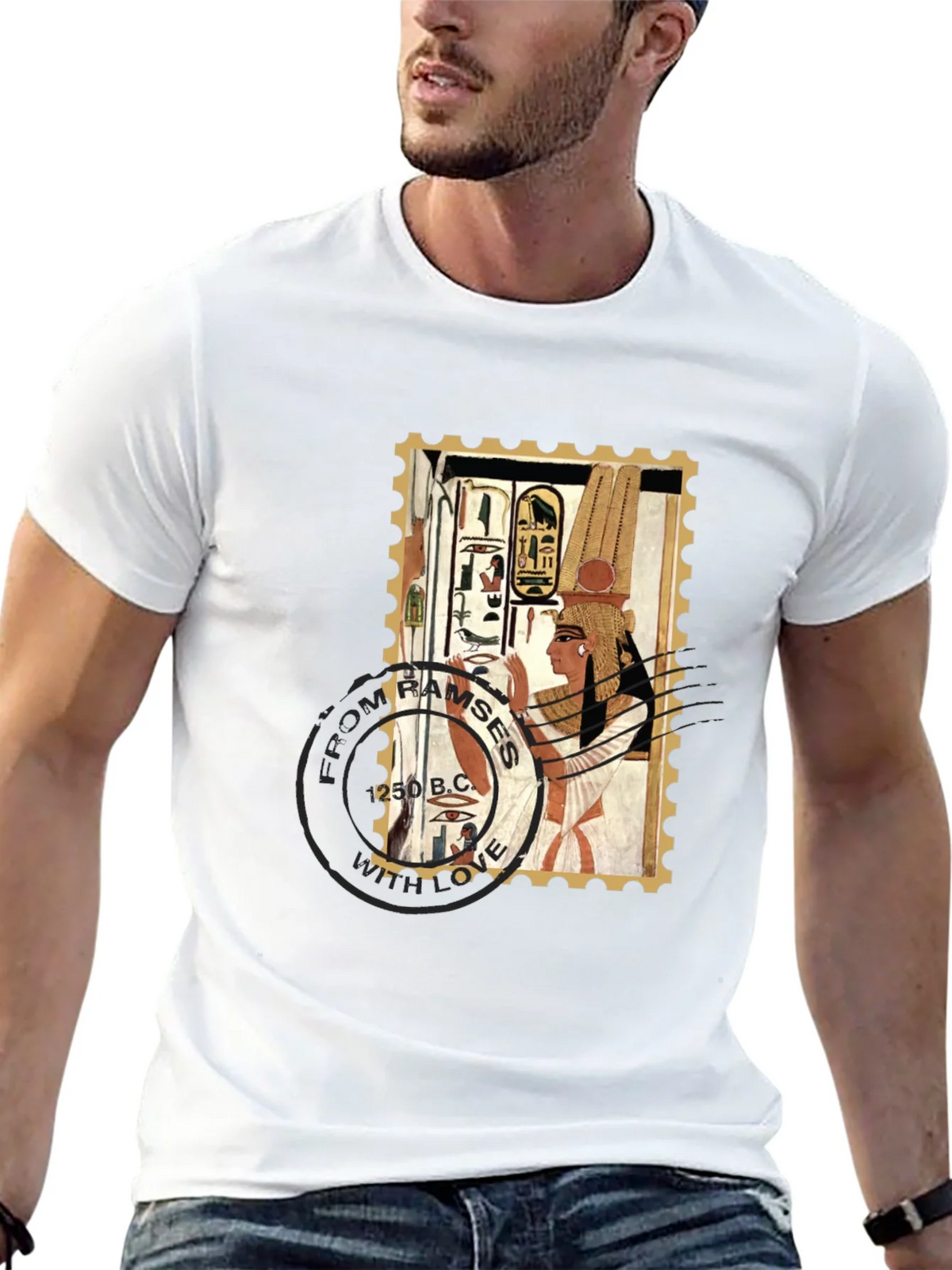 Egyptian Stamp T-Shirt: Ramses 250 B.C. Design product image 12