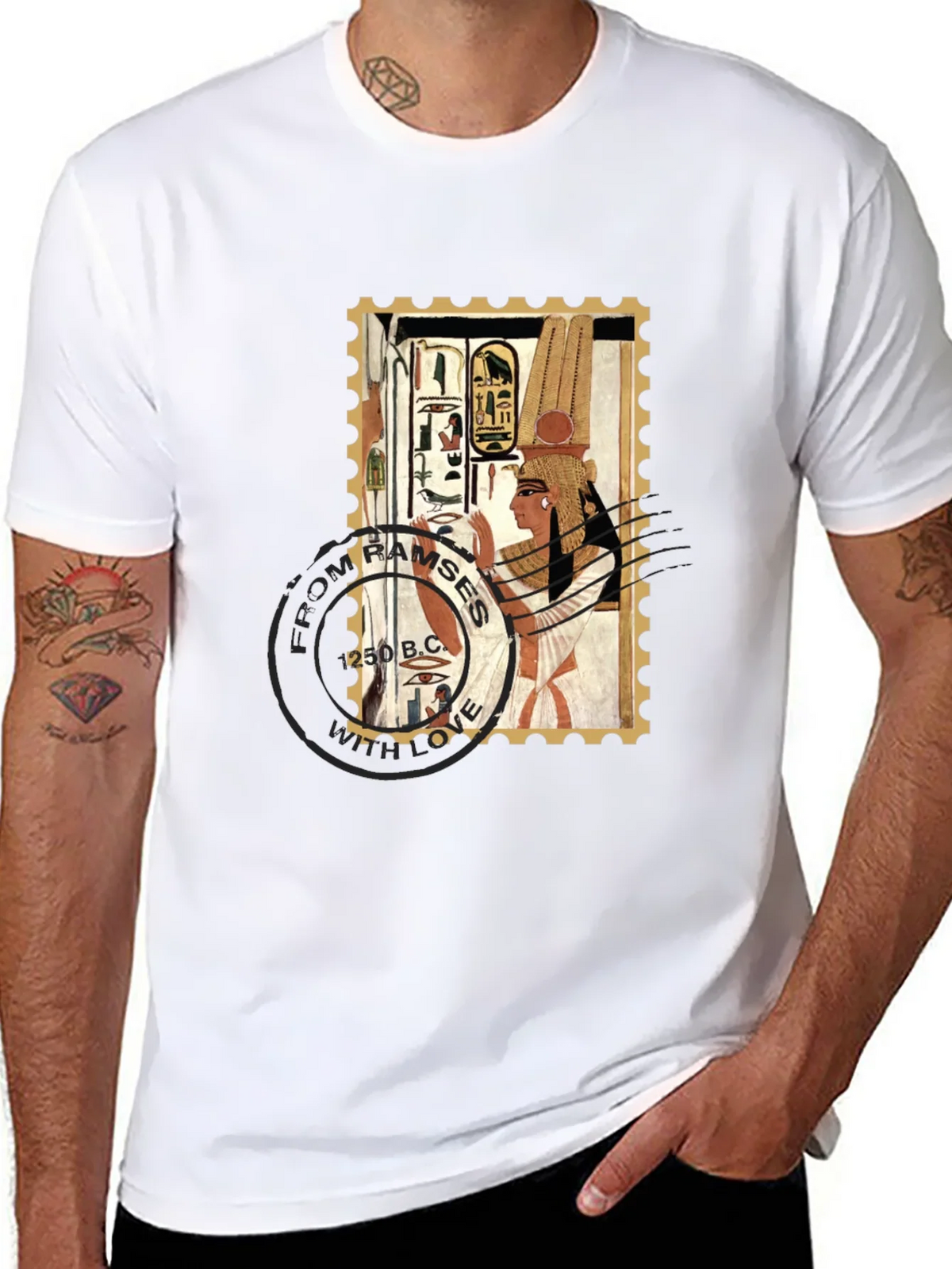 Egyptian Stamp T-Shirt: Ramses 250 B.C. Design product image 7