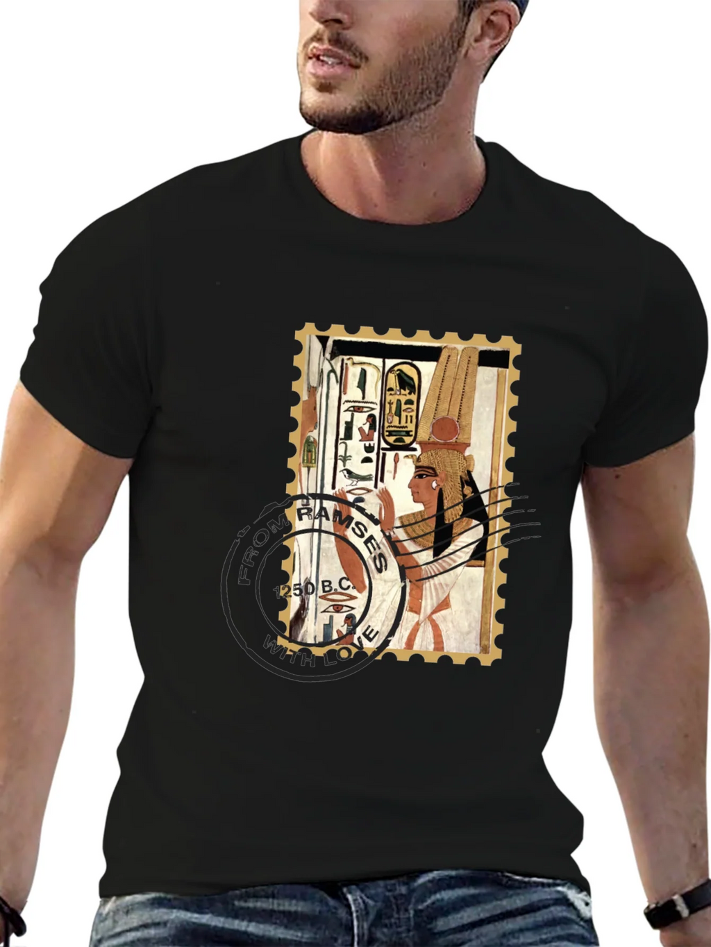 Egyptian Stamp T-Shirt: Ramses 250 B.C. Design product image 6