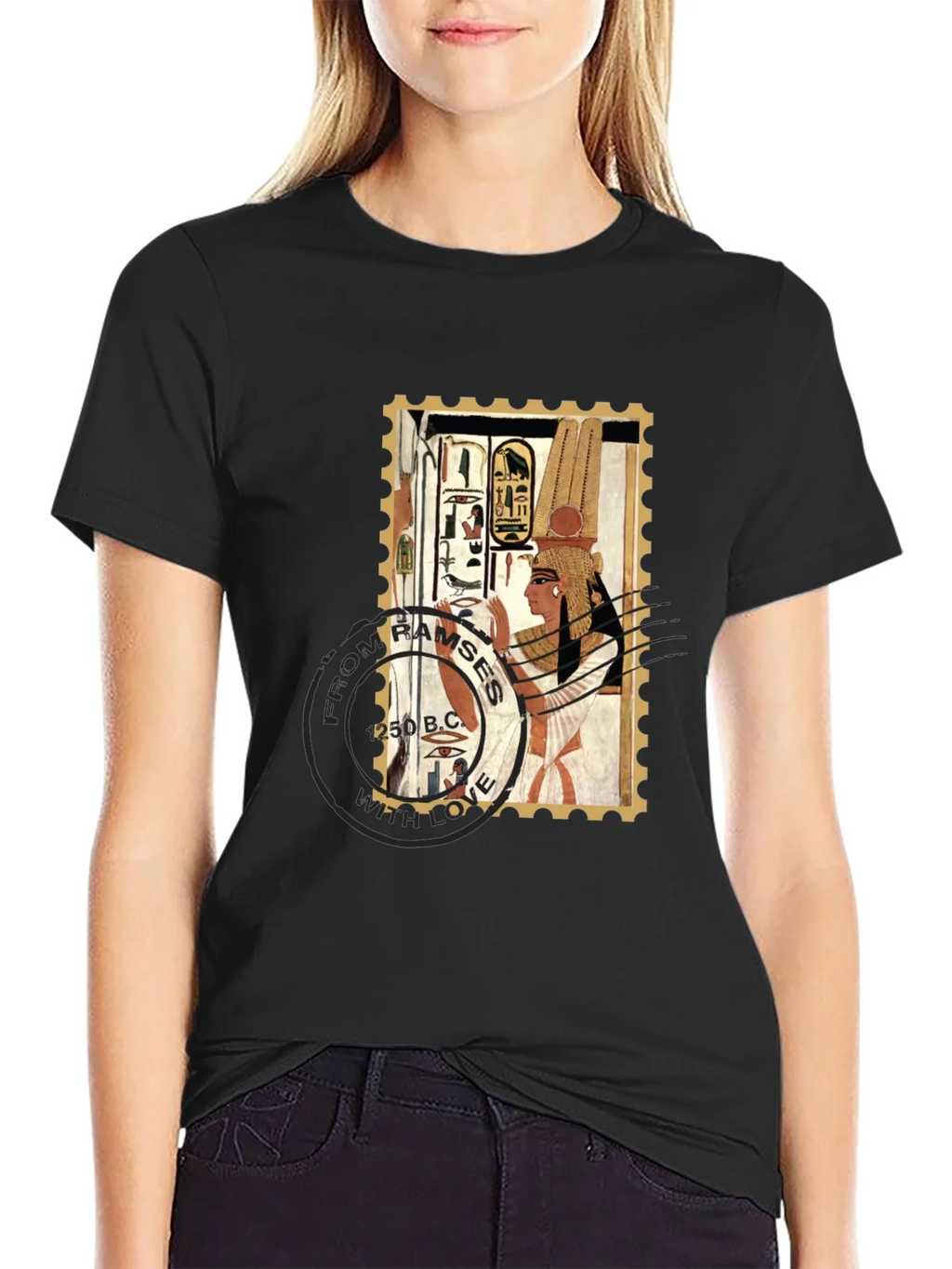 Egyptian Stamp T-Shirt: Ramses 250 B.C. Design product image 2