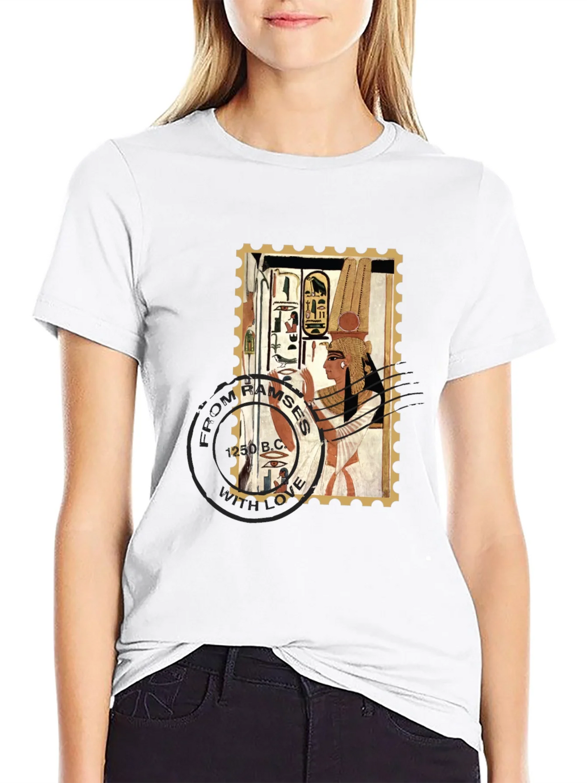 Egyptian Stamp T-Shirt: Ramses 250 B.C. Design product image 8