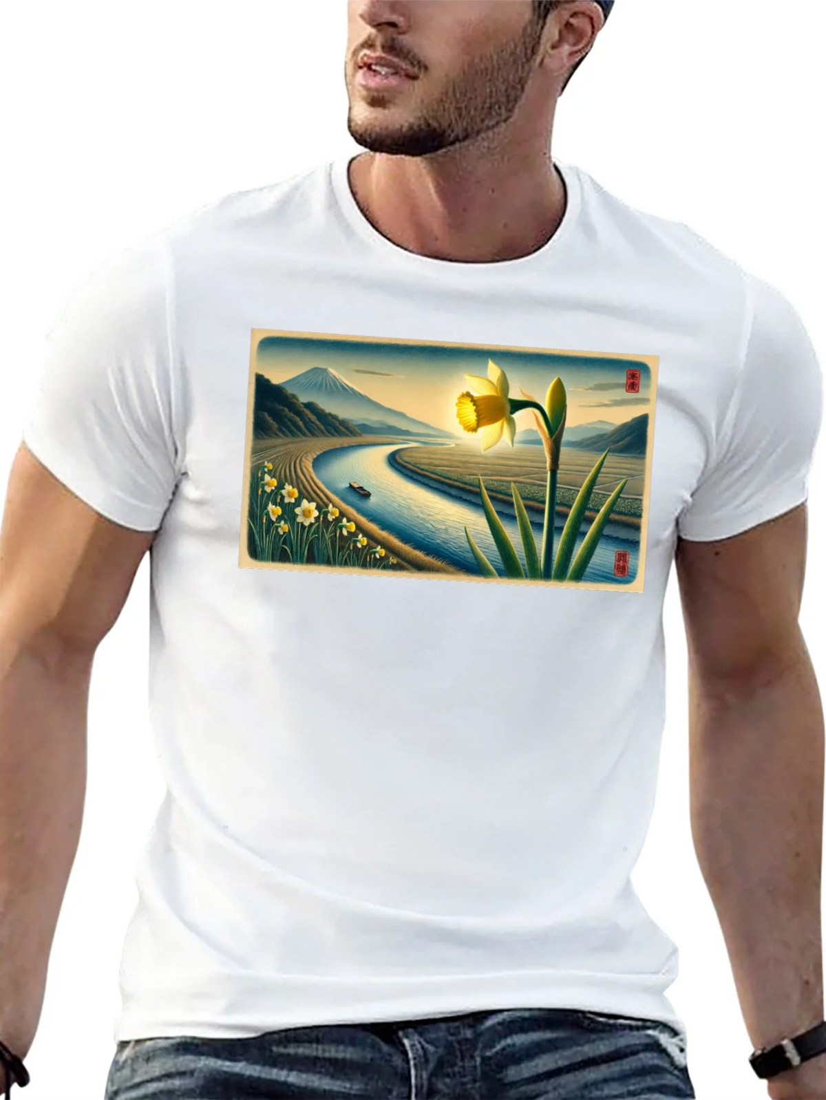 Daffodil River View Graphic Tee product image 12