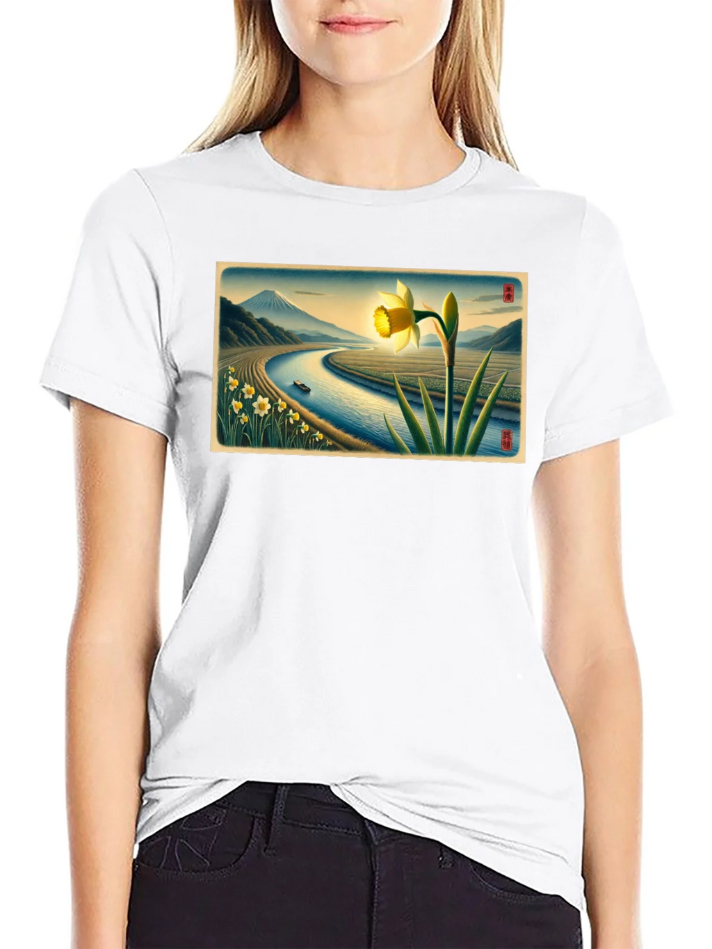 Daffodil River View Graphic Tee product image 8