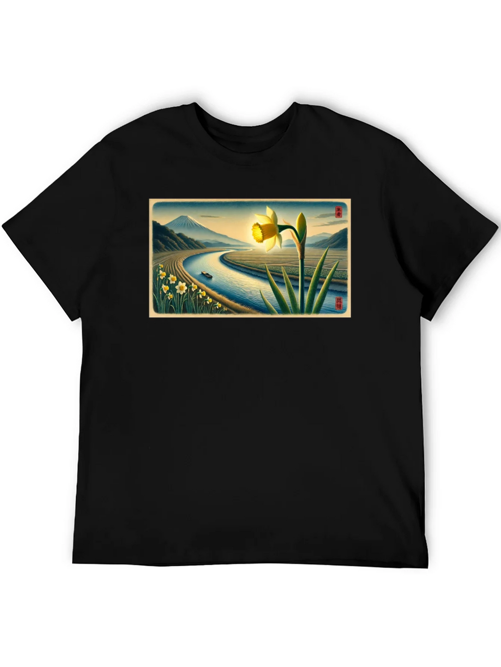 Daffodil River View Graphic Tee product image 5