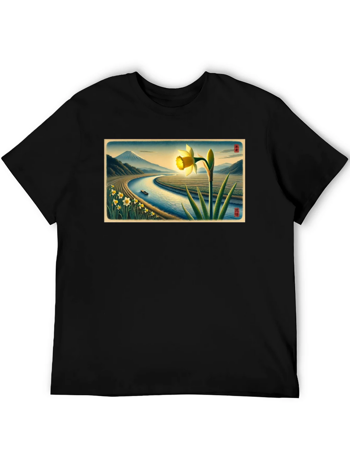 Daffodil River View Graphic Tee product image 5
