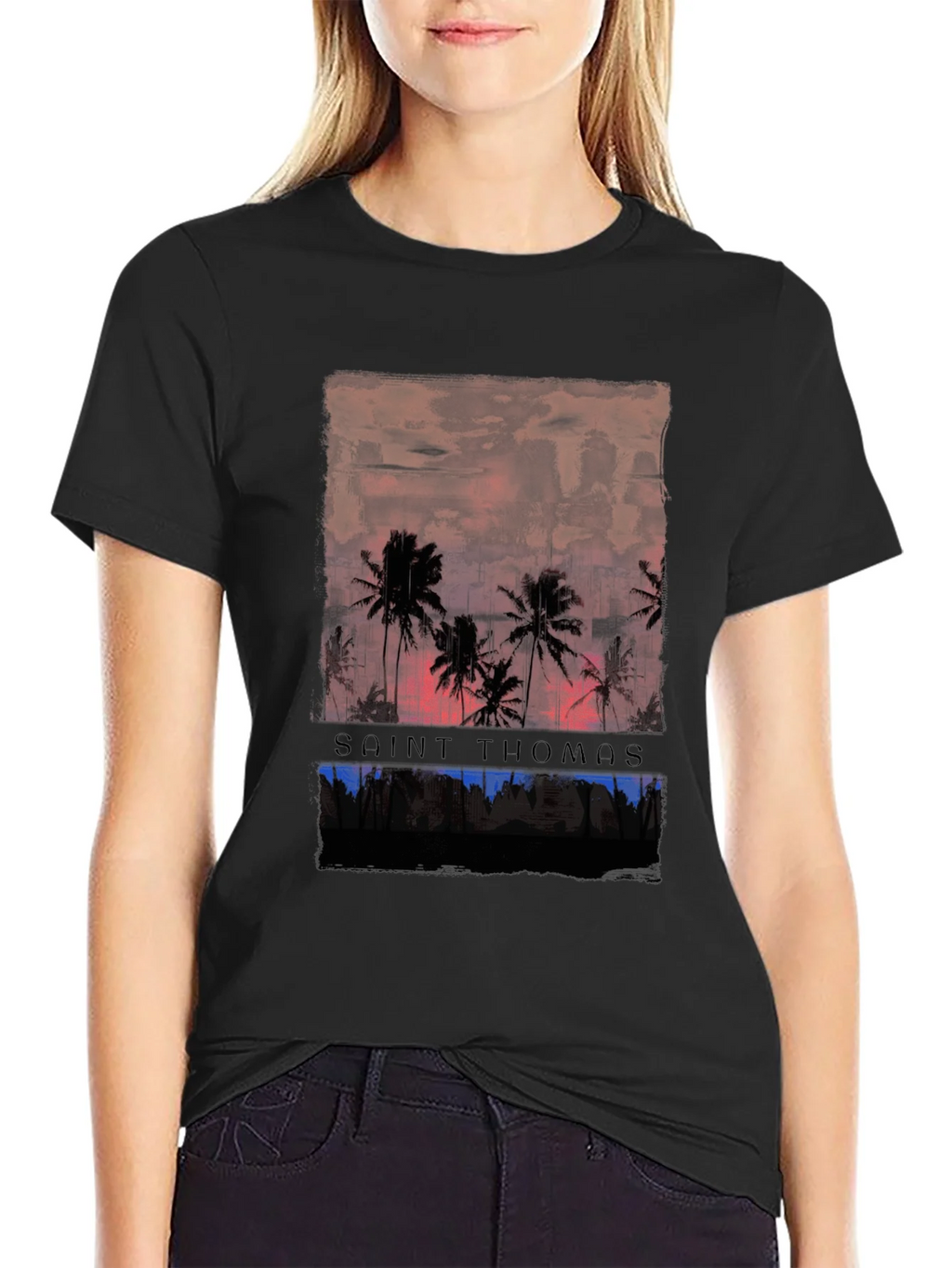 Saint Thomas Palm Tree Graphic T-Shirt product image 2