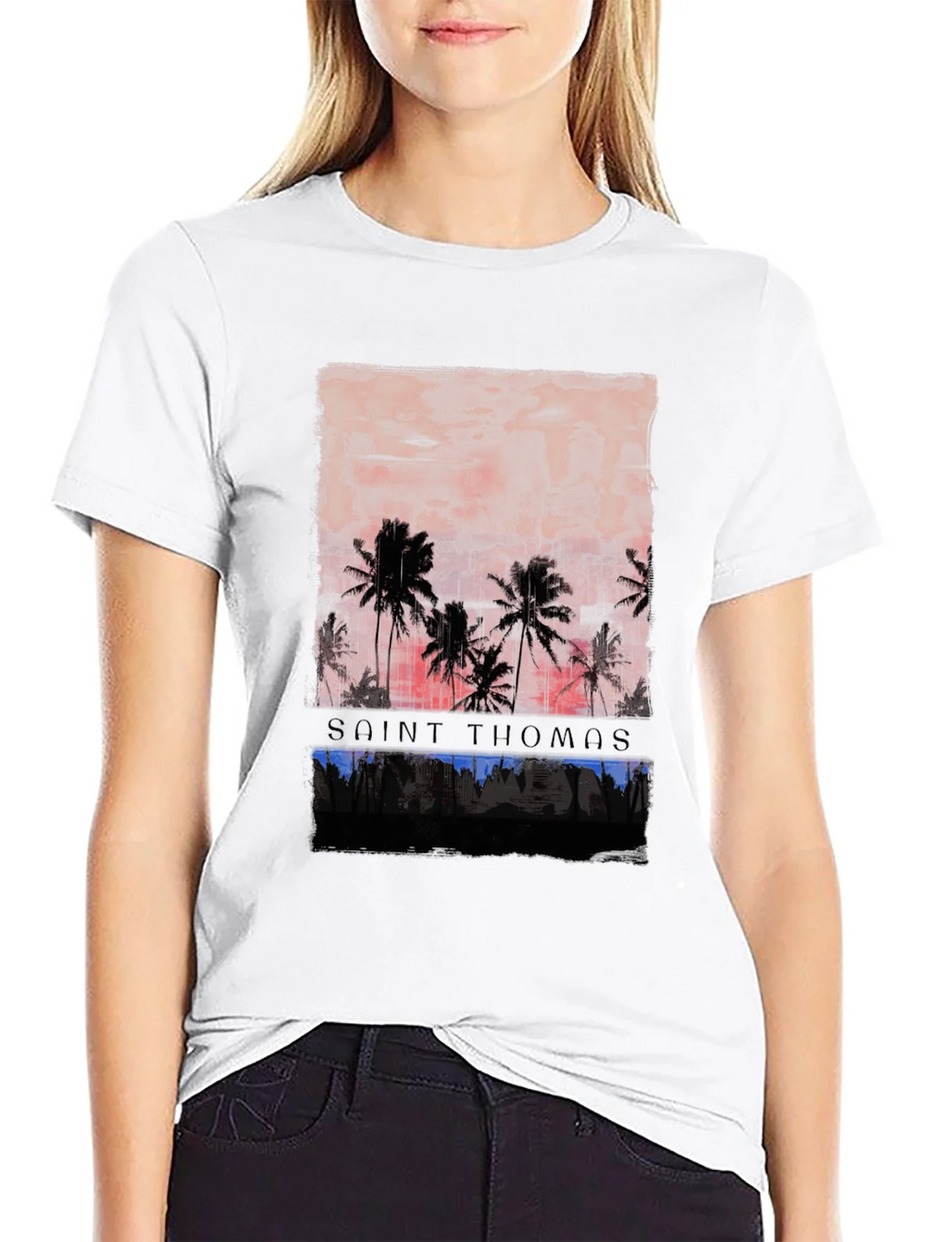 Saint Thomas Palm Tree Graphic T-Shirt product image 8