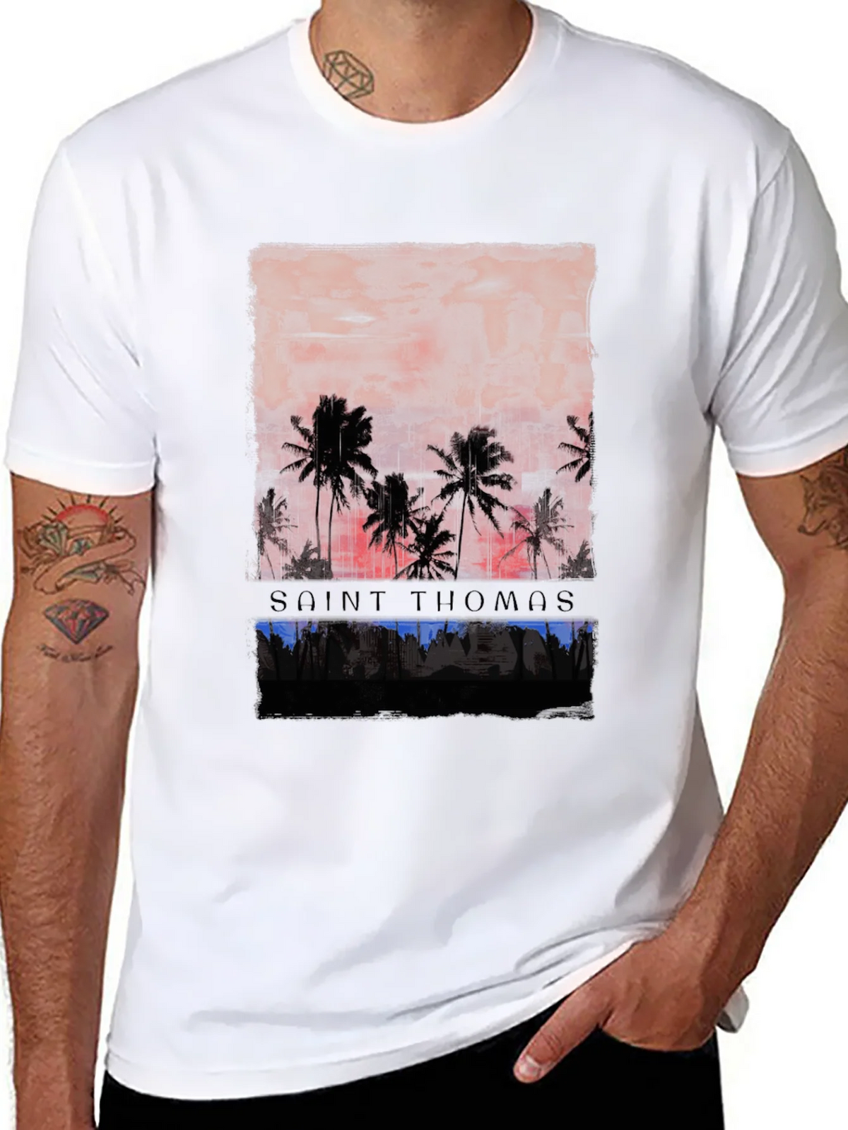 Saint Thomas Palm Tree Graphic T-Shirt product image 7