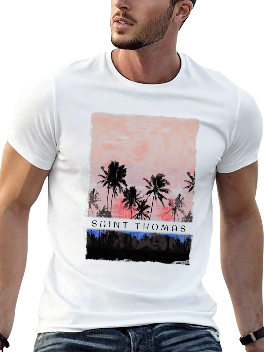 Saint Thomas Palm Tree Graphic T-Shirt product image 12