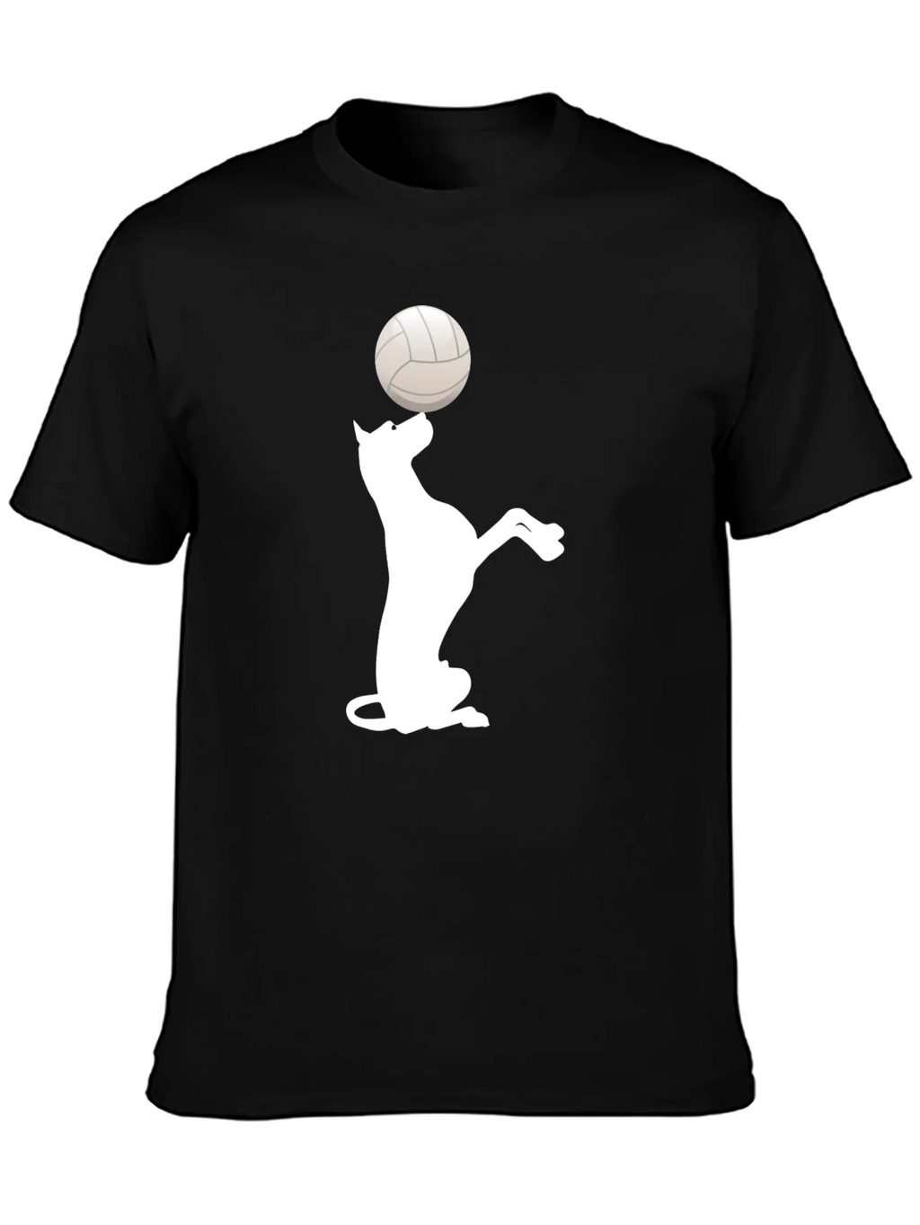 Dog Balancing Volleyball Black T-Shirt product image 3