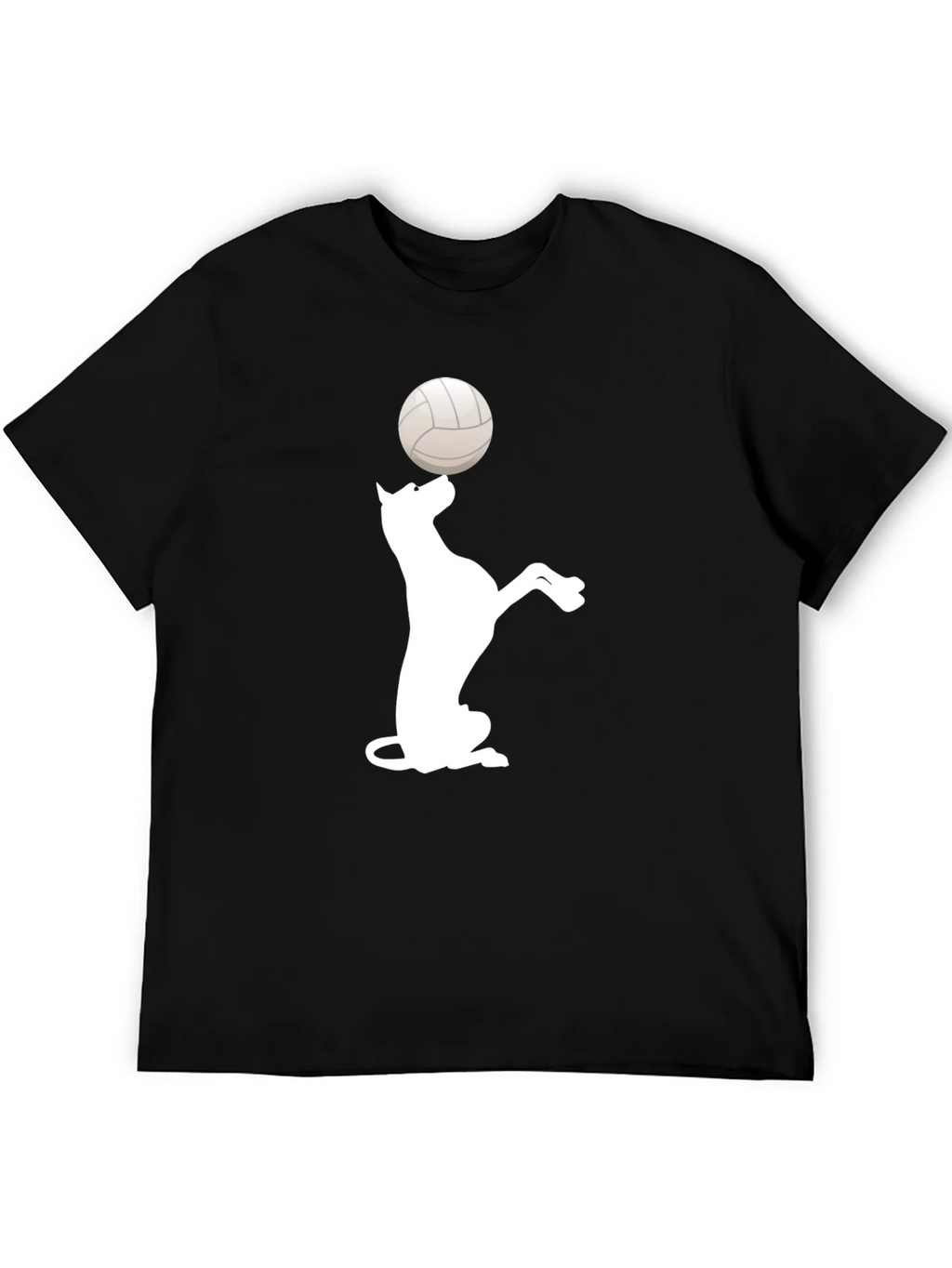 Dog Balancing Volleyball Black T-Shirt product image 5