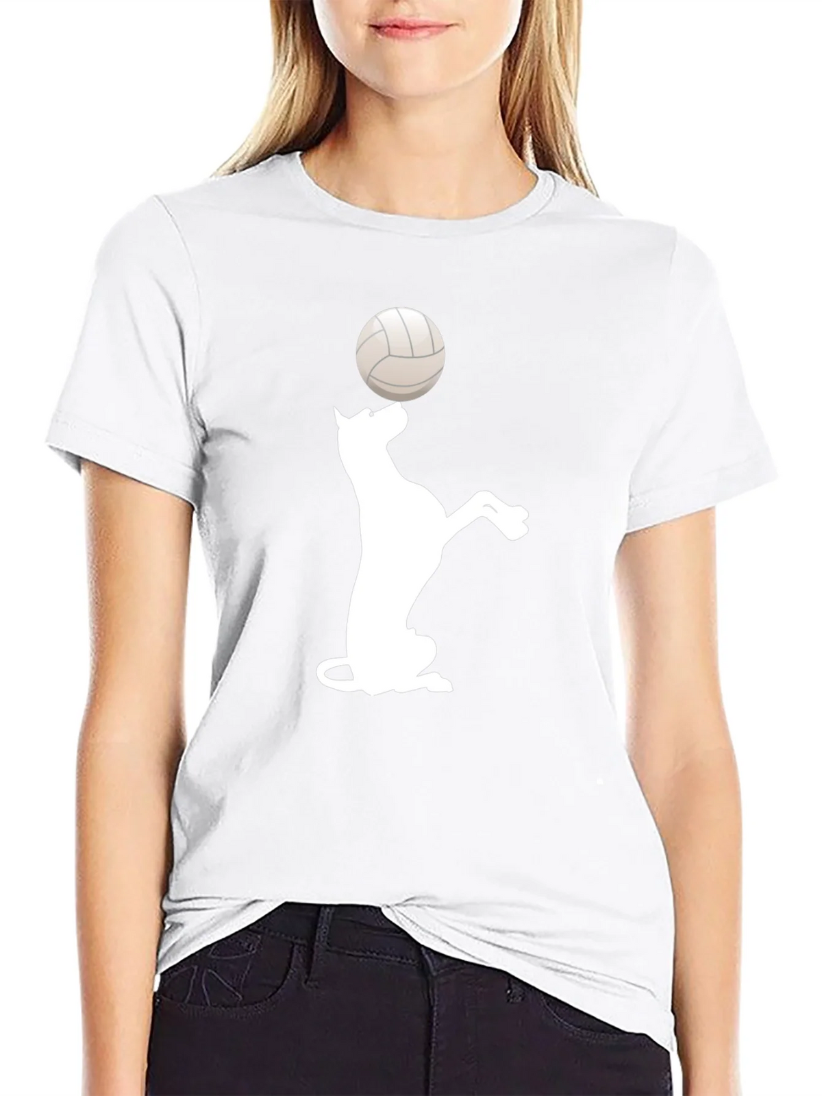Dog Balancing Volleyball Black T-Shirt product image 8