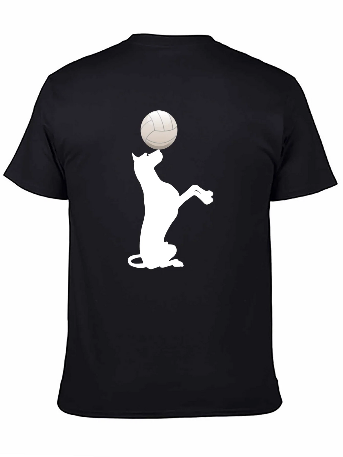 Dog Balancing Volleyball Black T-Shirt product image 4