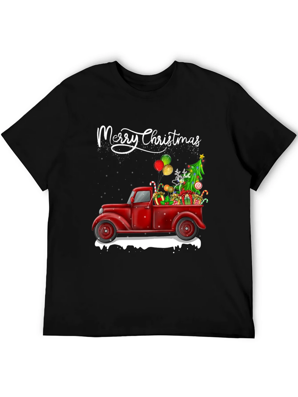 Merry Christmas Truck T-Shirt product image 5