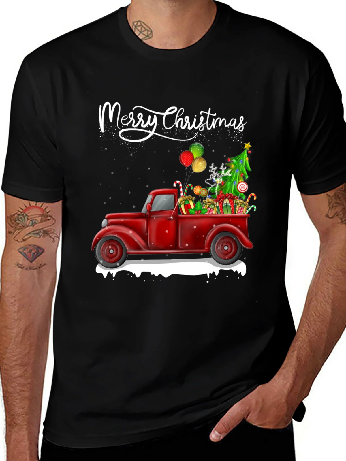 Merry Christmas Truck T-Shirt product image 1