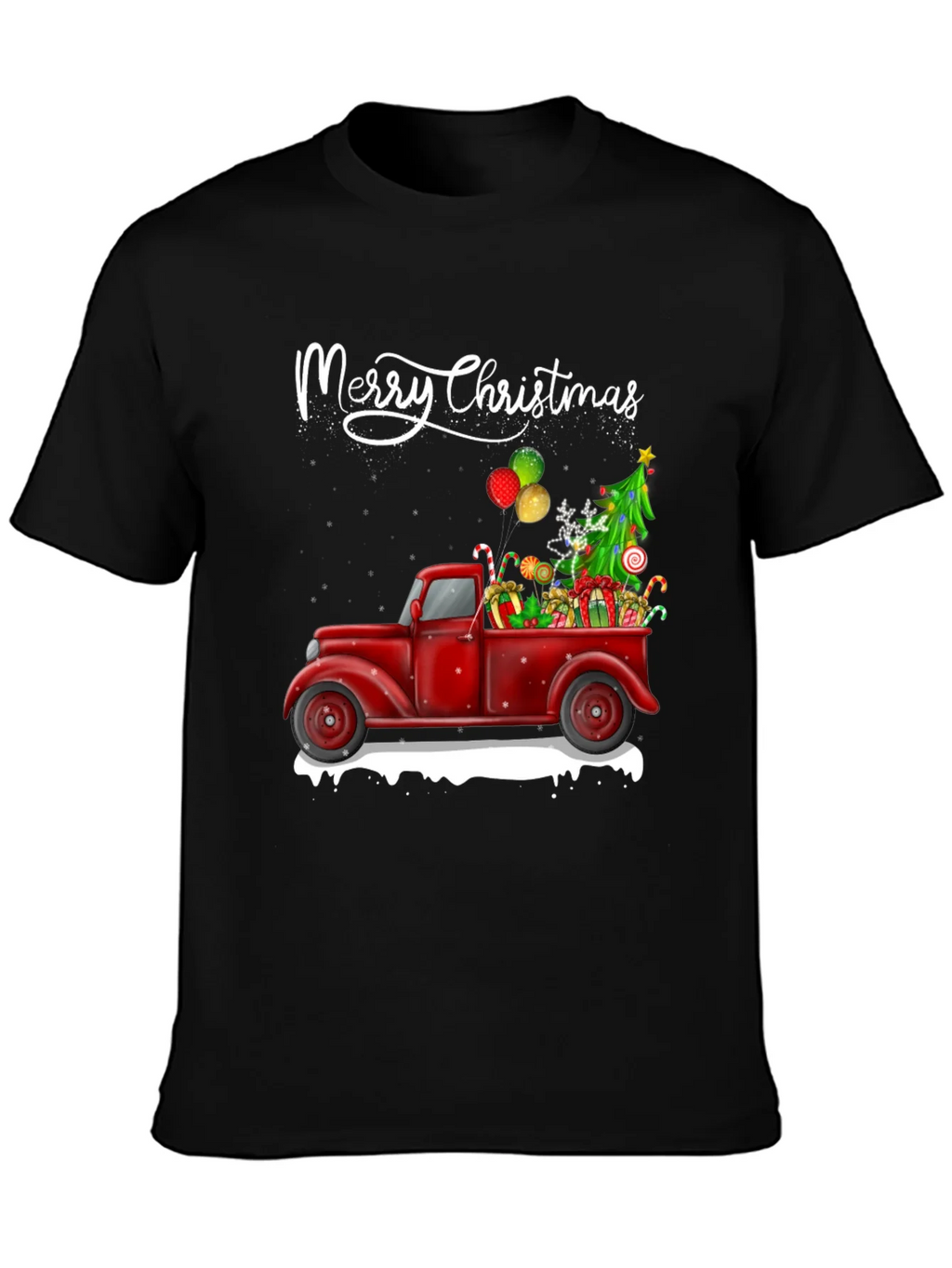 Merry Christmas Truck T-Shirt product image 3