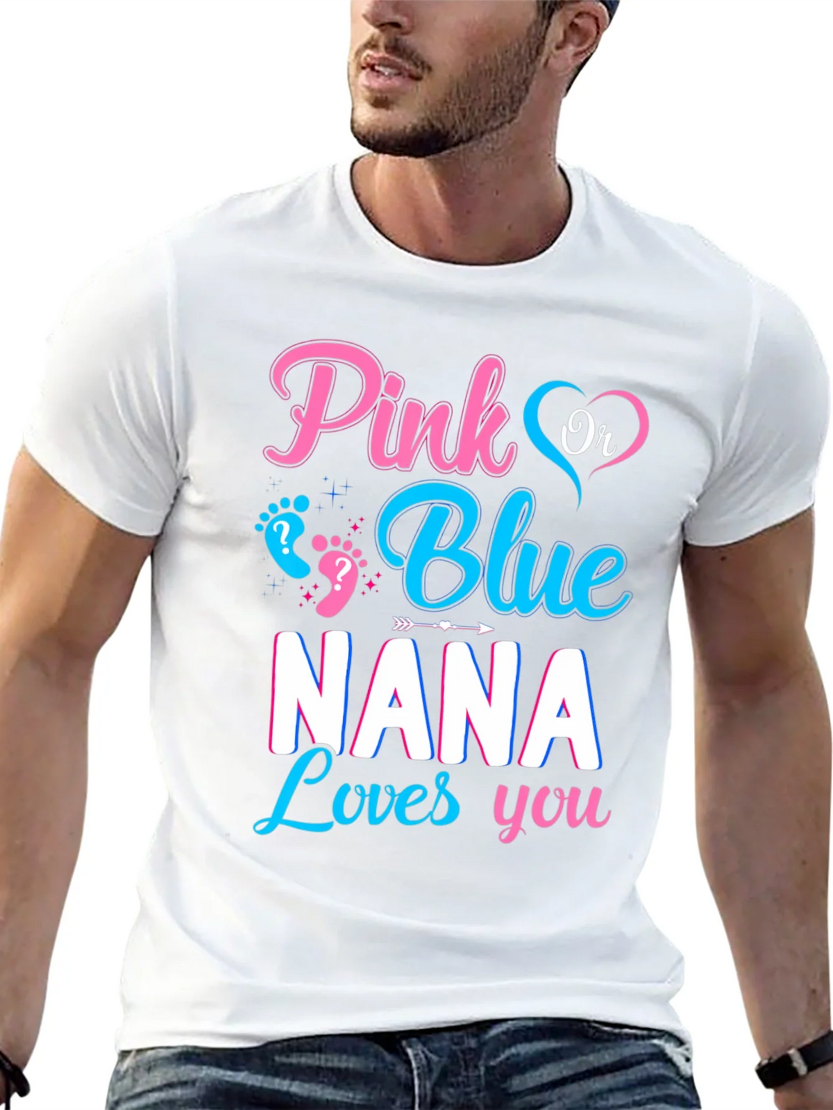 Pink or Blue Nana Loves You Gender Reveal Shirt product image 12