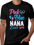 Pink or Blue Nana Loves You Gender Reveal Shirt product image 1