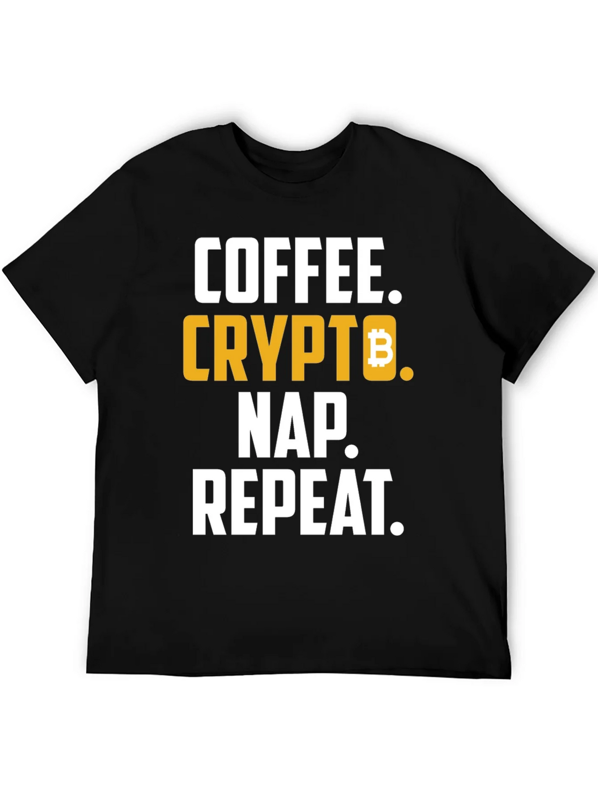 Coffee Crypto Nap Repeat T-Shirt Funny Bitcoin Tee product image 5