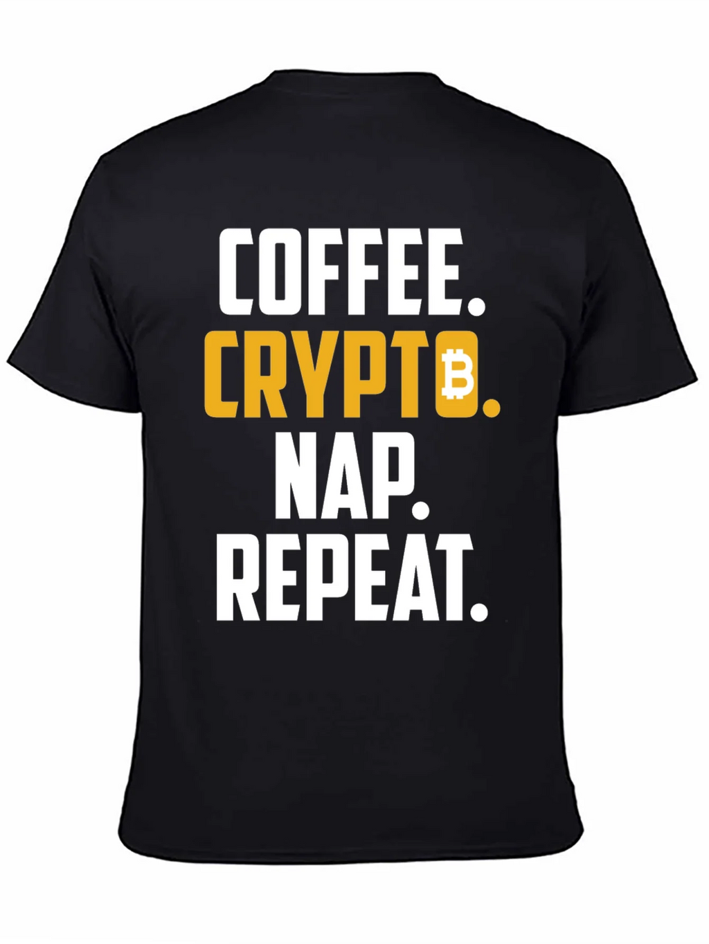 Coffee Crypto Nap Repeat T-Shirt Funny Bitcoin Tee product image 4