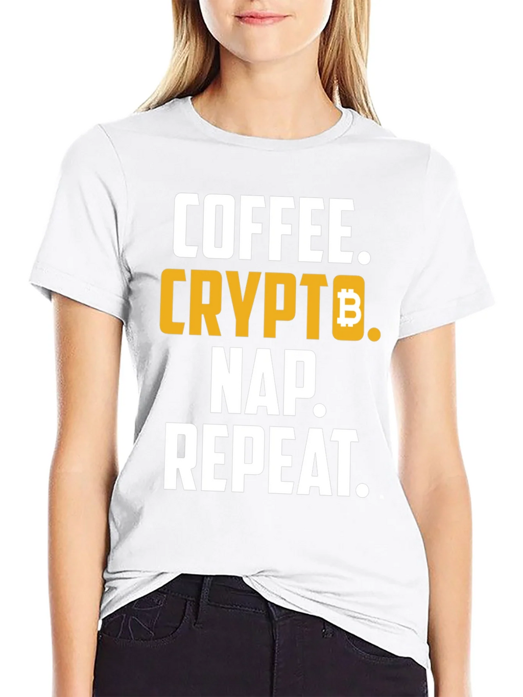 Coffee Crypto Nap Repeat T-Shirt Funny Bitcoin Tee product image 8