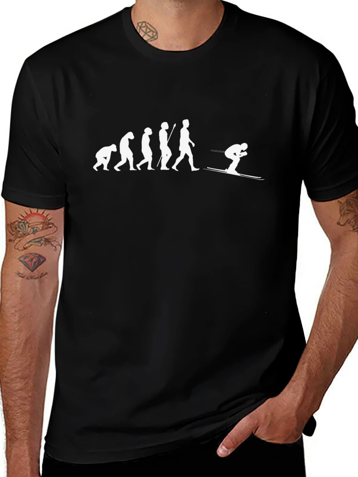 Evolution of Skiing T-Shirt product image 1