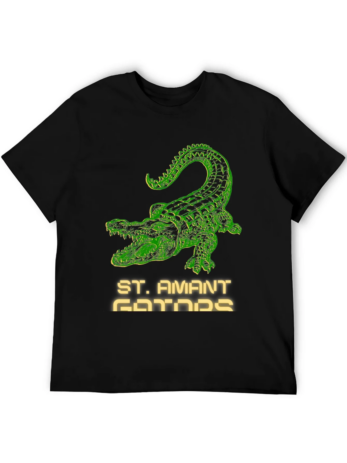 St. Amant Gators T-Shirt - Green Crocodile Design product image 5