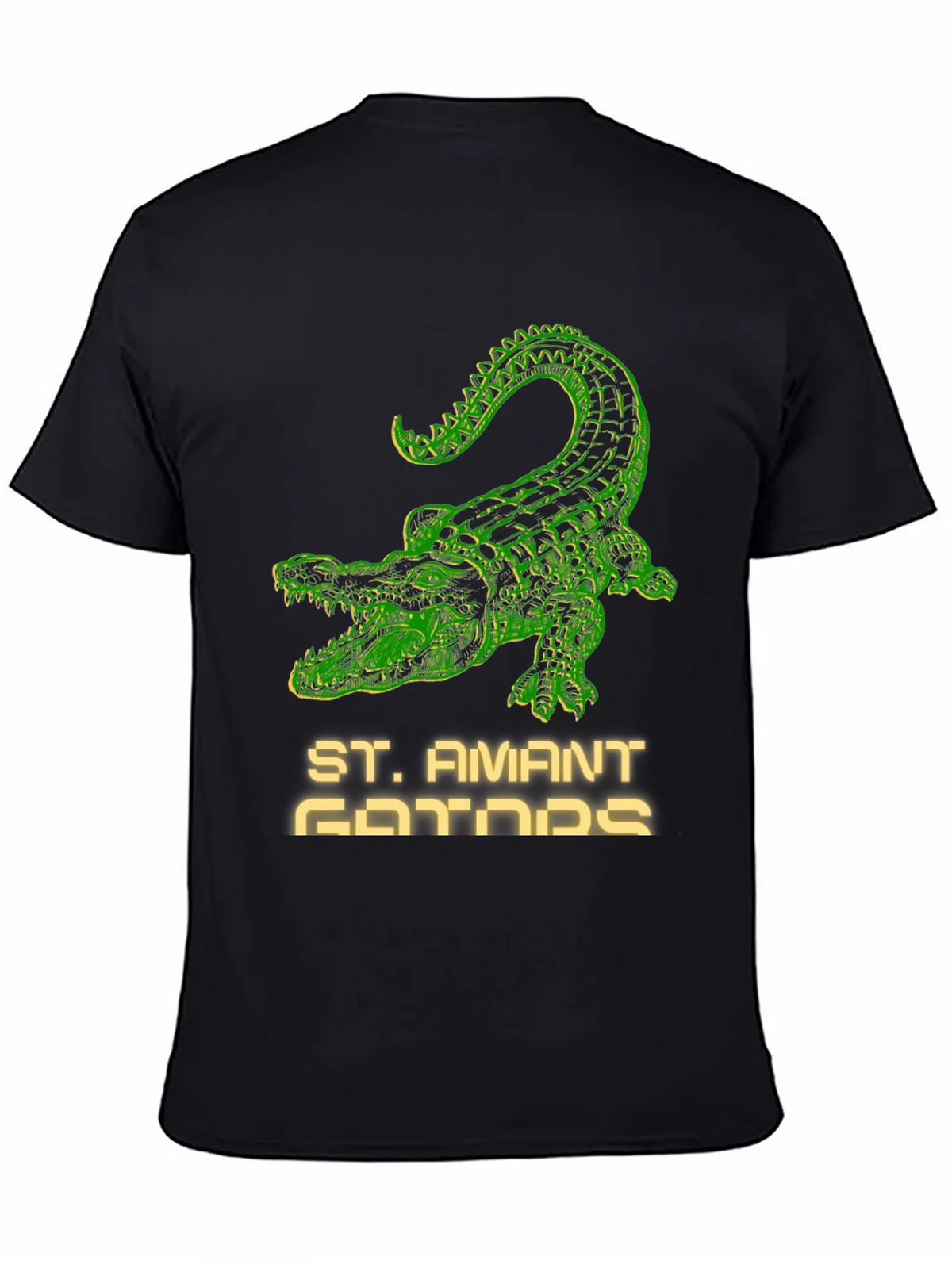 St. Amant Gators T-Shirt - Green Crocodile Design product image 4