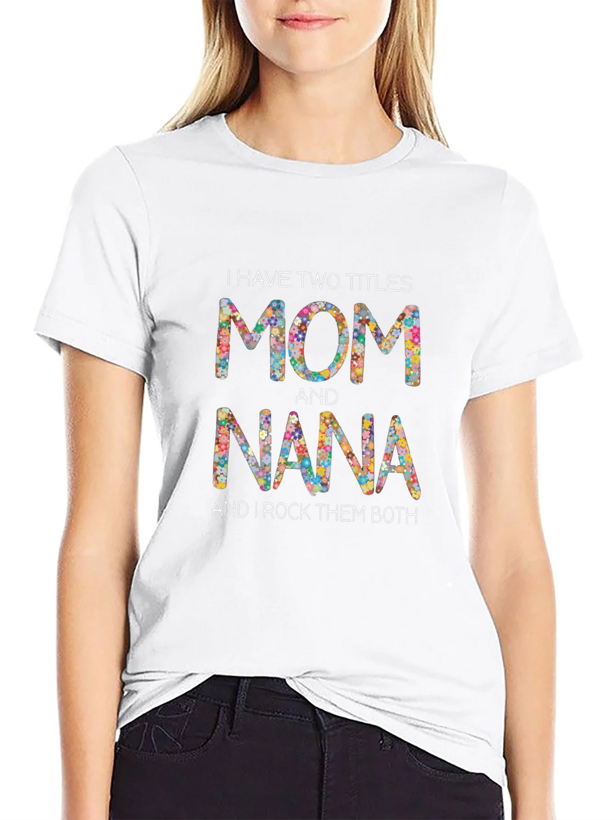 Mom and Nana Floral Graphic T-Shirt product image 8