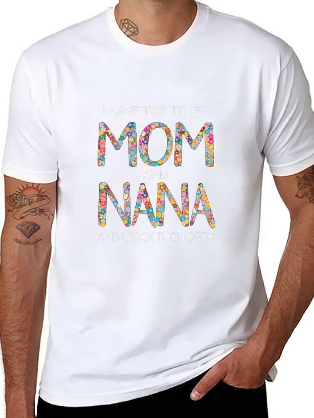 Mom and Nana Floral Graphic T-Shirt product image 7