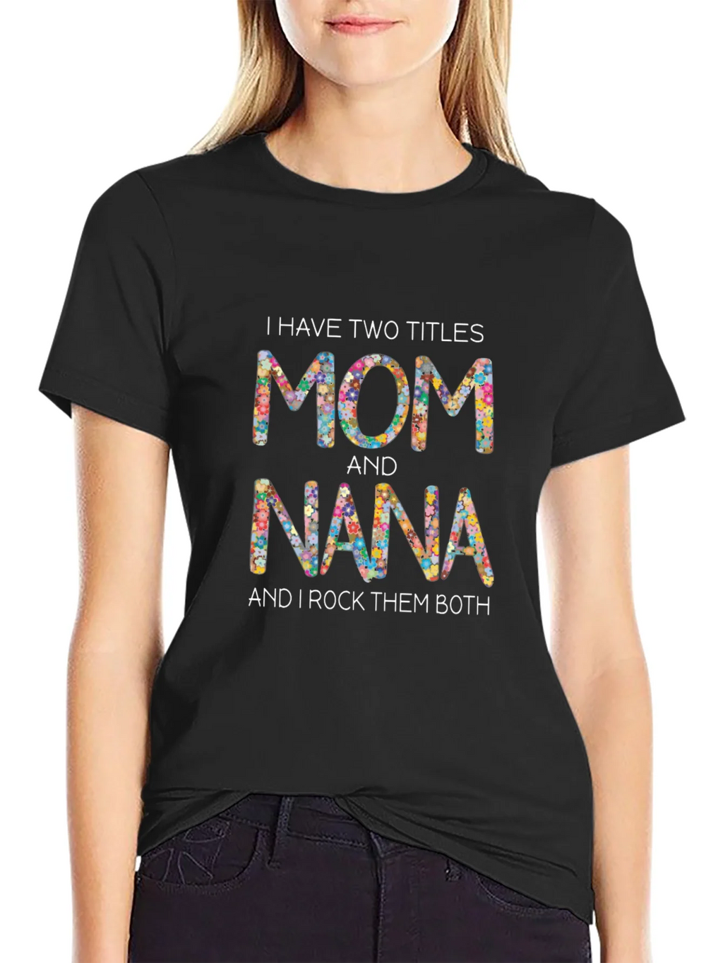 Mom and Nana Floral Graphic T-Shirt product image 2