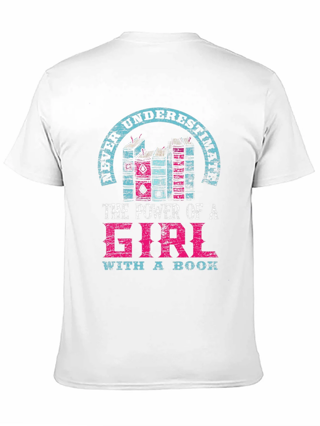 Never Underestimate Girl with a Book T-Shirt product image 10