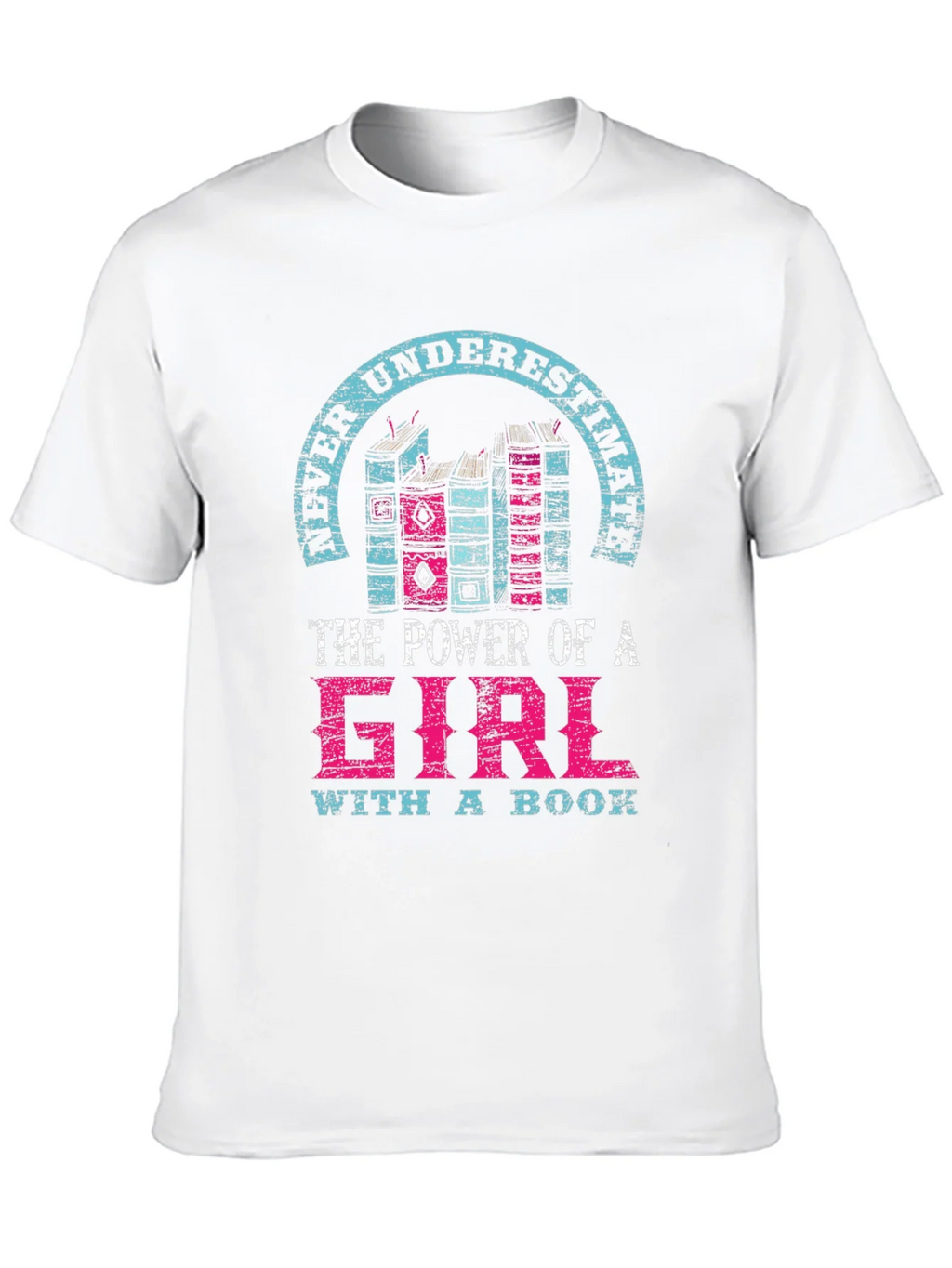 Never Underestimate Girl with a Book T-Shirt product image 9