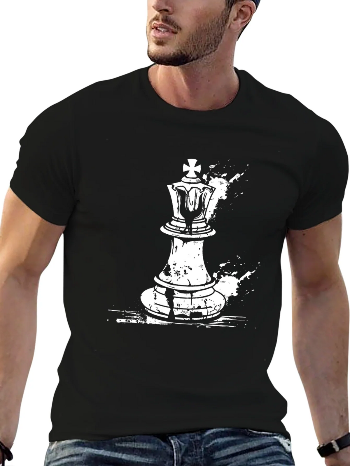 Chess King Graphic Tee - Stylish Black T-Shirt product image 5