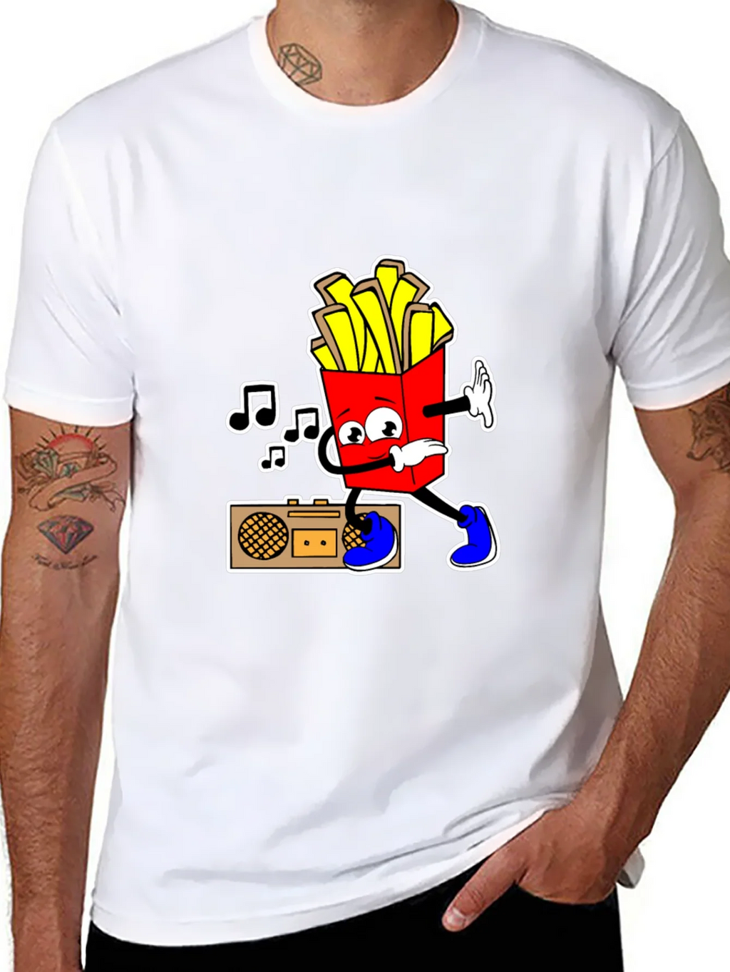Cool Fries T-Shirt - Black Cotton Tee product image 7