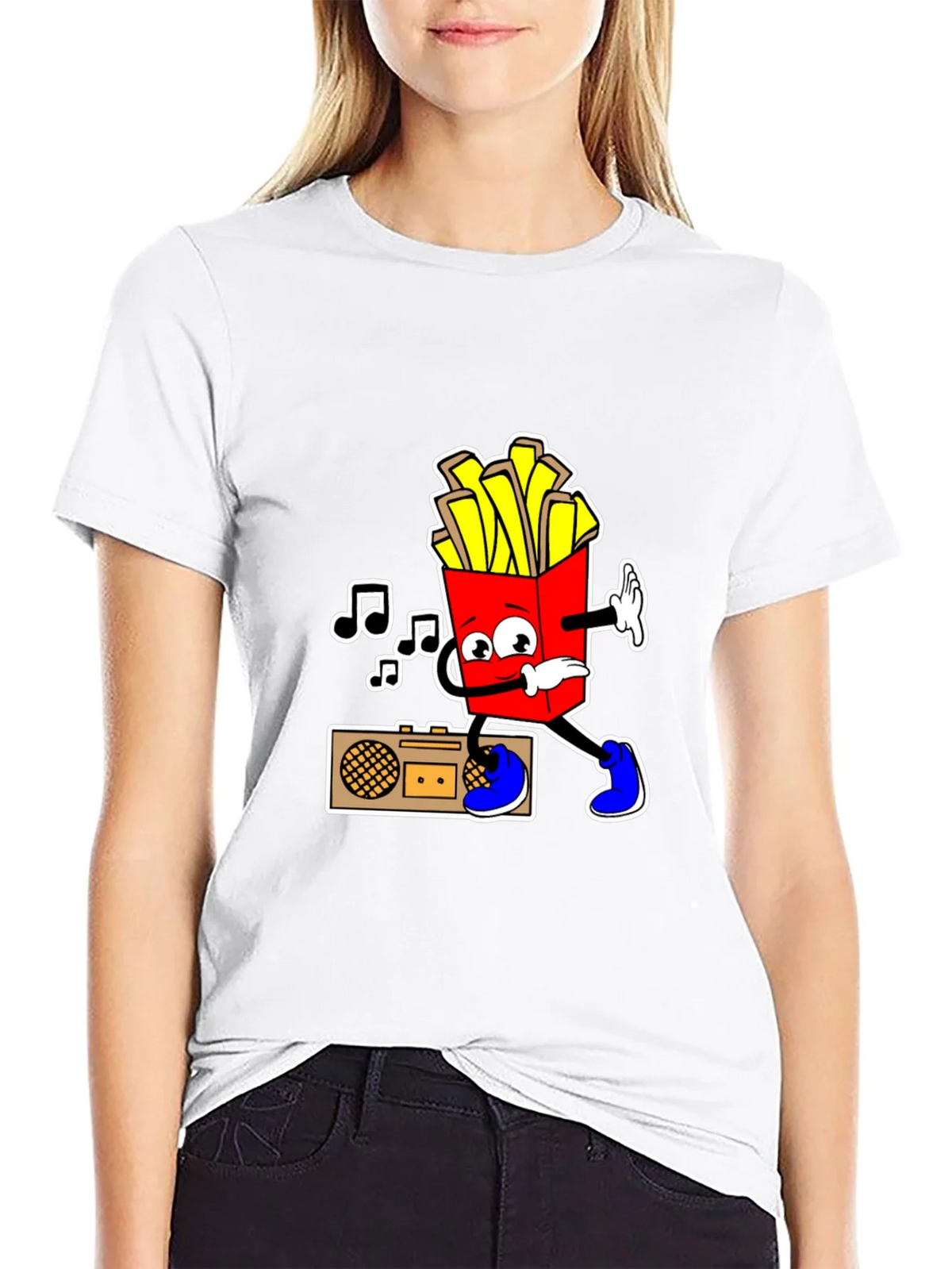Cool Fries T-Shirt - Black Cotton Tee product image 8