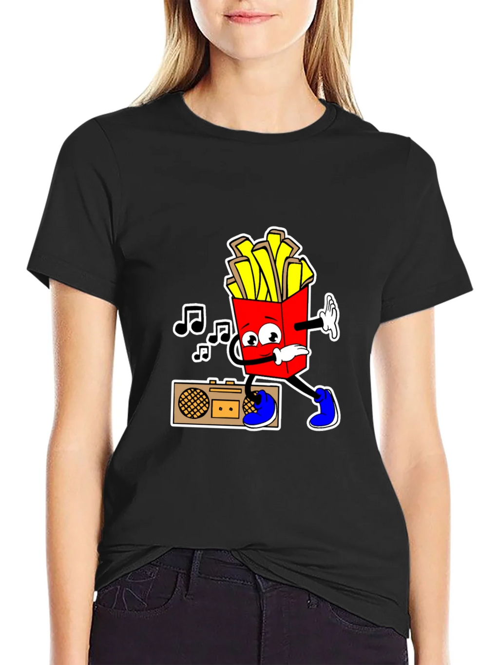 Cool Fries T-Shirt - Black Cotton Tee product image 2