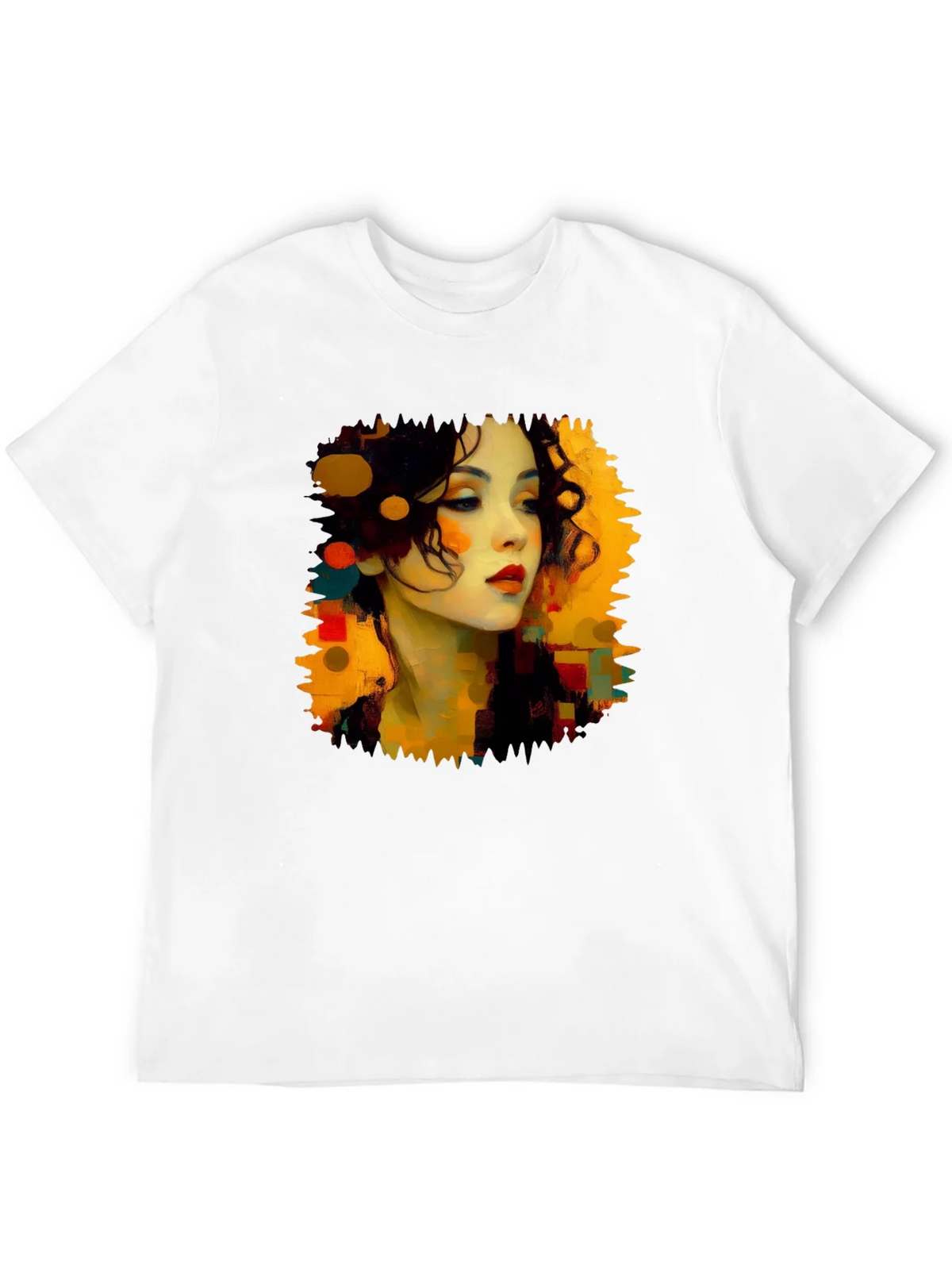 Abstract Woman Portrait Black T-Shirt product image 11