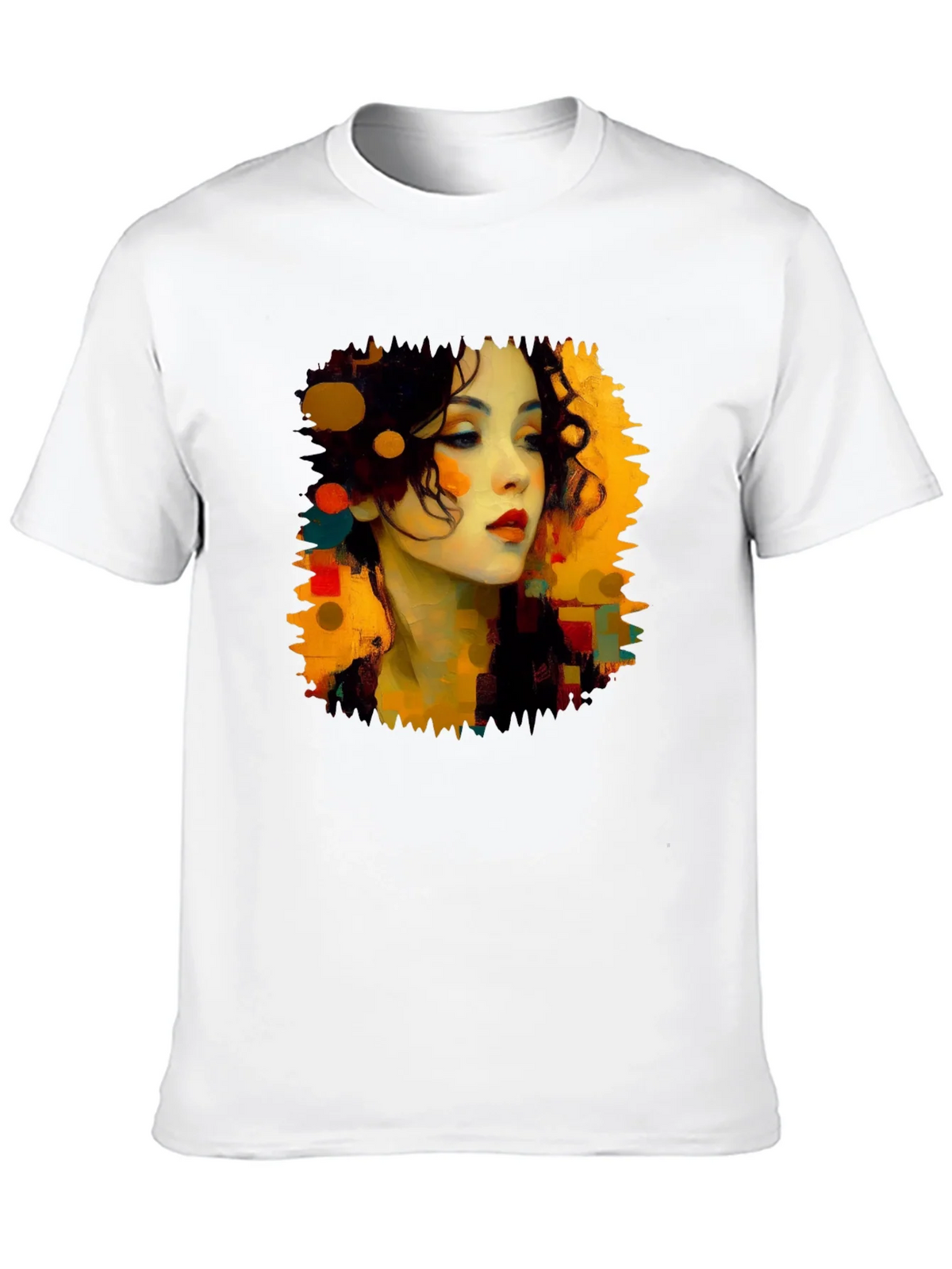 Abstract Woman Portrait Black T-Shirt product image 9
