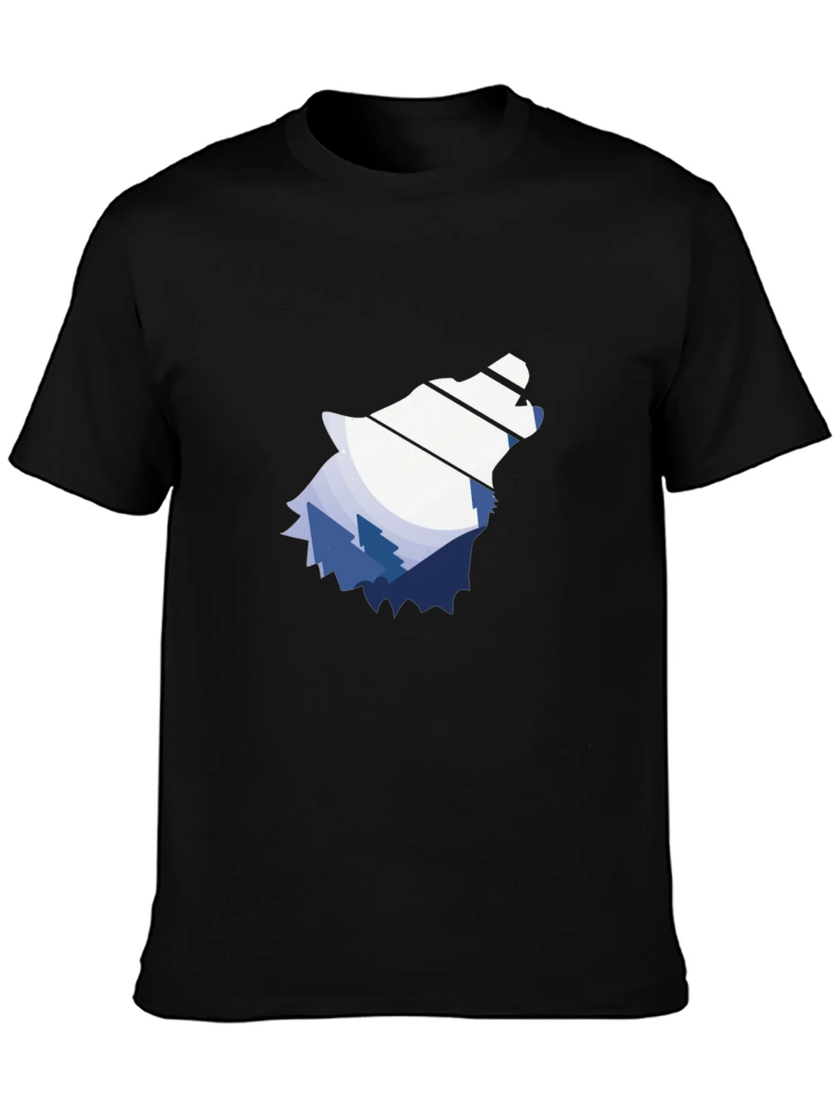 Wolf Mountain Graphic Tee - Stylish Black T-Shirt product image 3