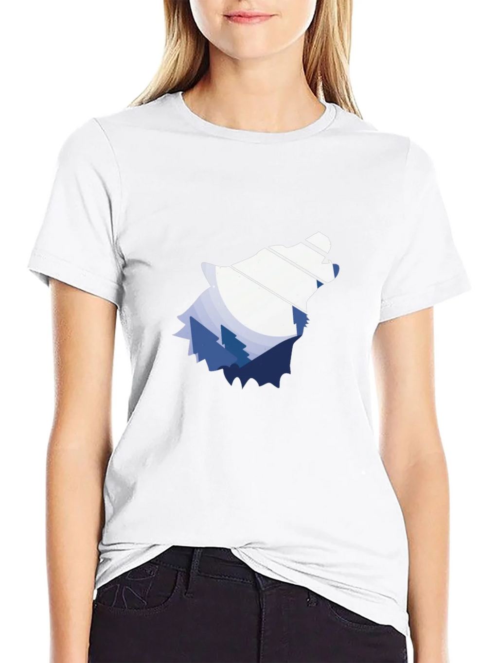 Wolf Mountain Graphic Tee - Stylish Black T-Shirt product image 7
