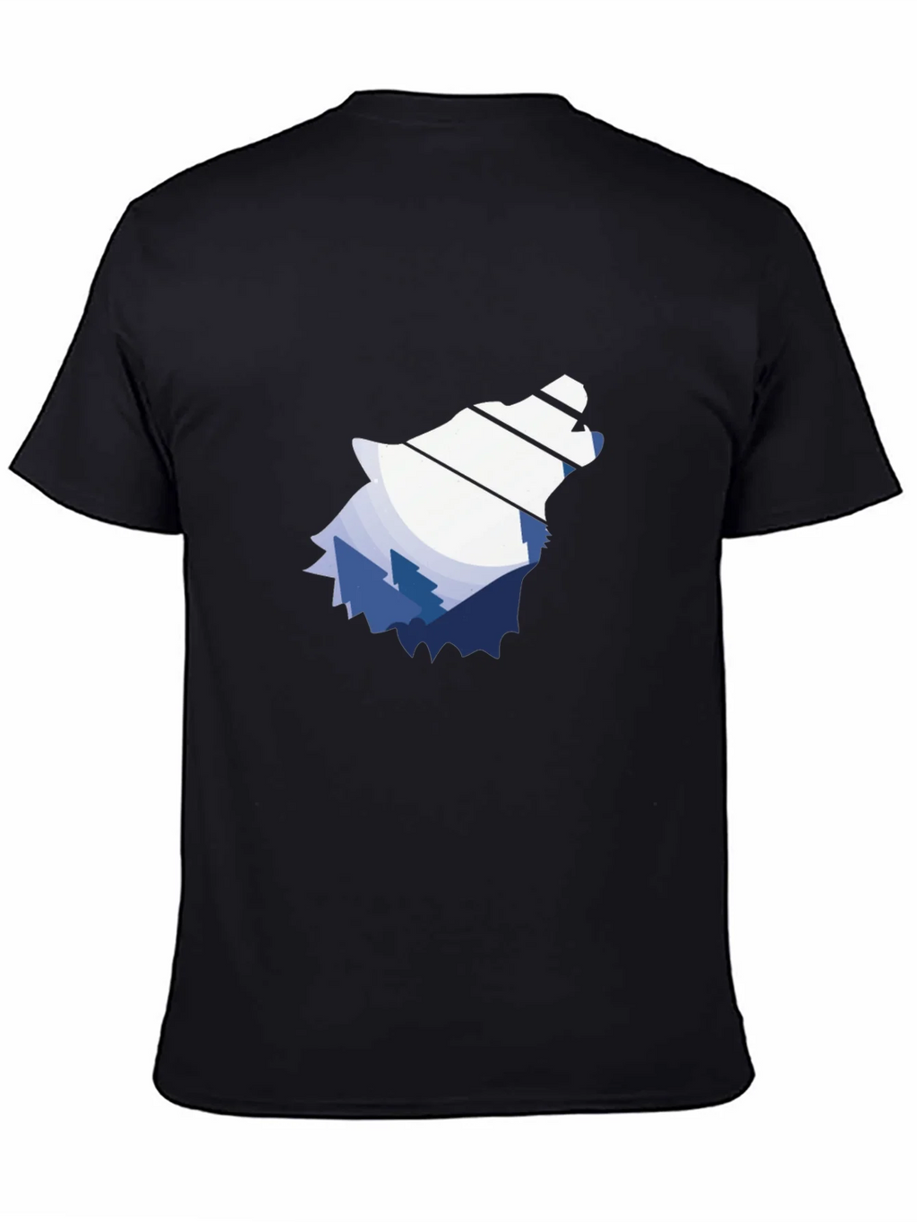 Wolf Mountain Graphic Tee - Stylish Black T-Shirt product image 4