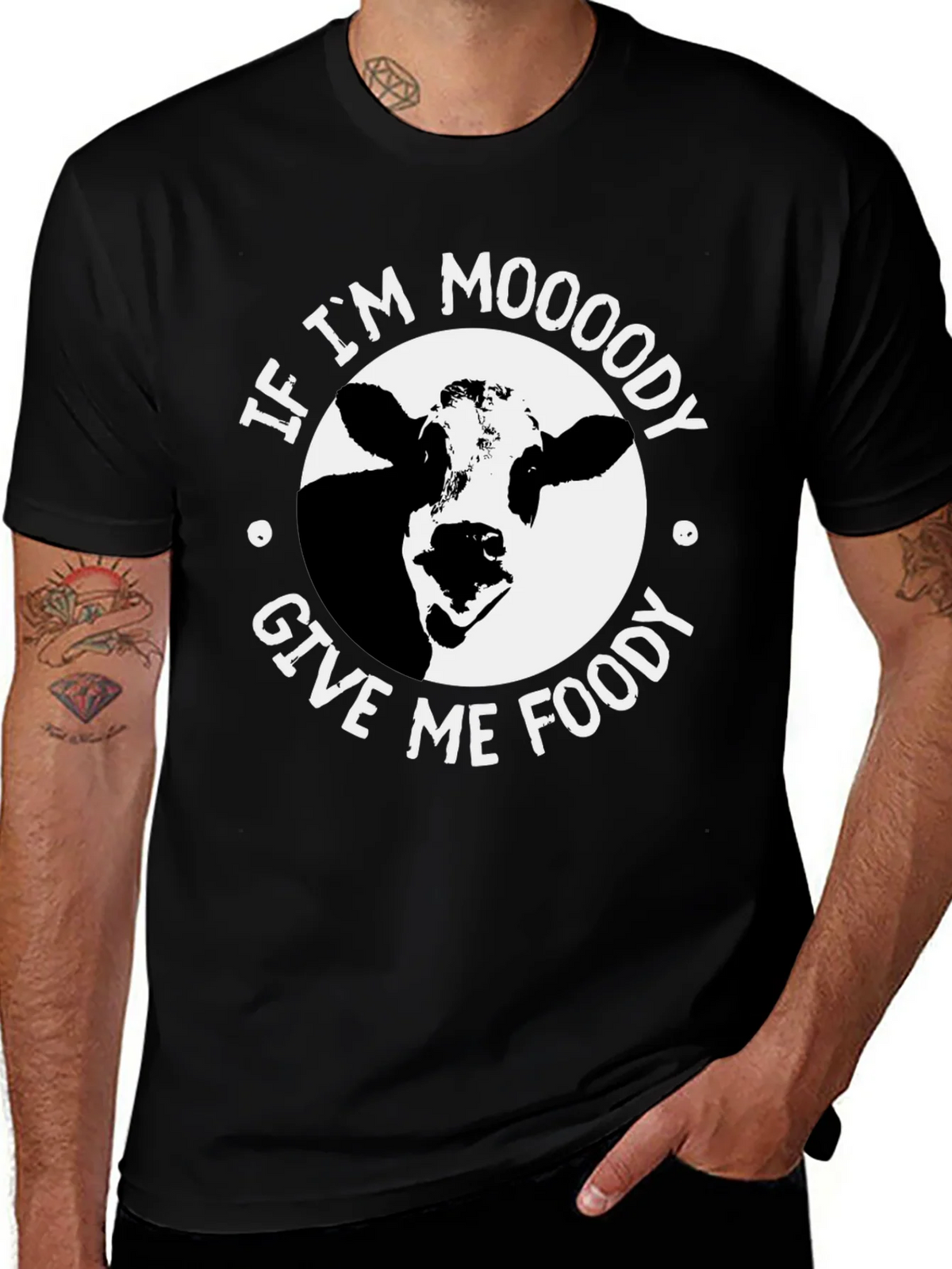 Moody Cow Graphic T-Shirt - Funny Unisex Tee product image 1