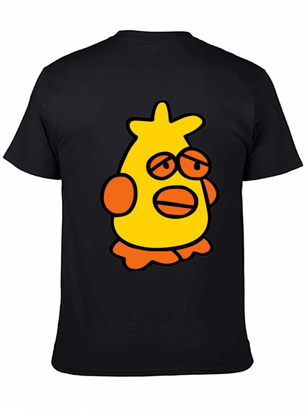Cartoon Chicken Black T-Shirt product image 4