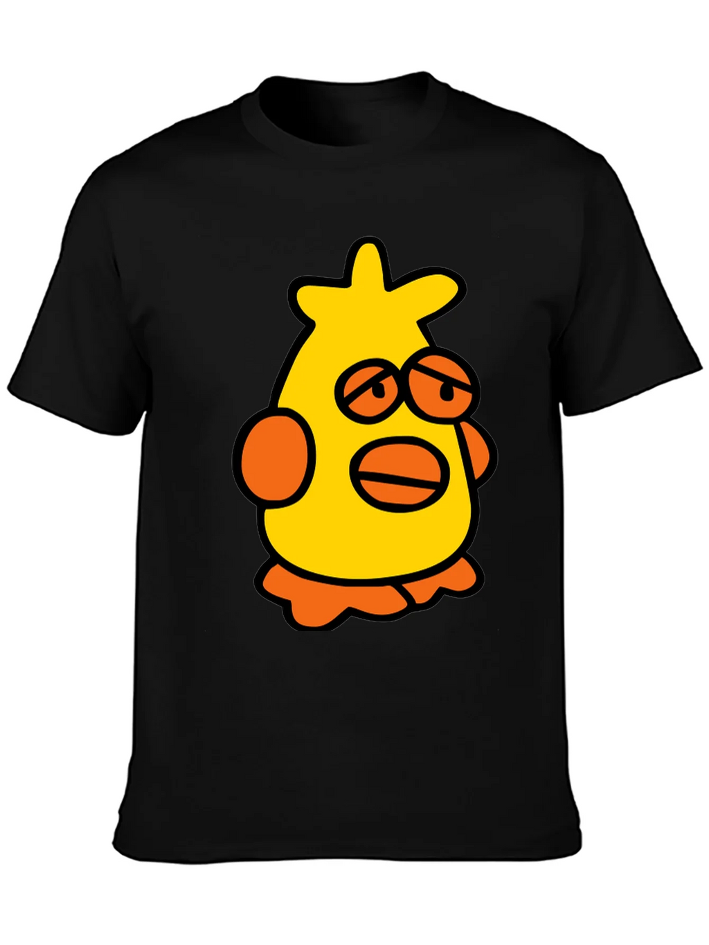 Cartoon Chicken Black T-Shirt product image 3
