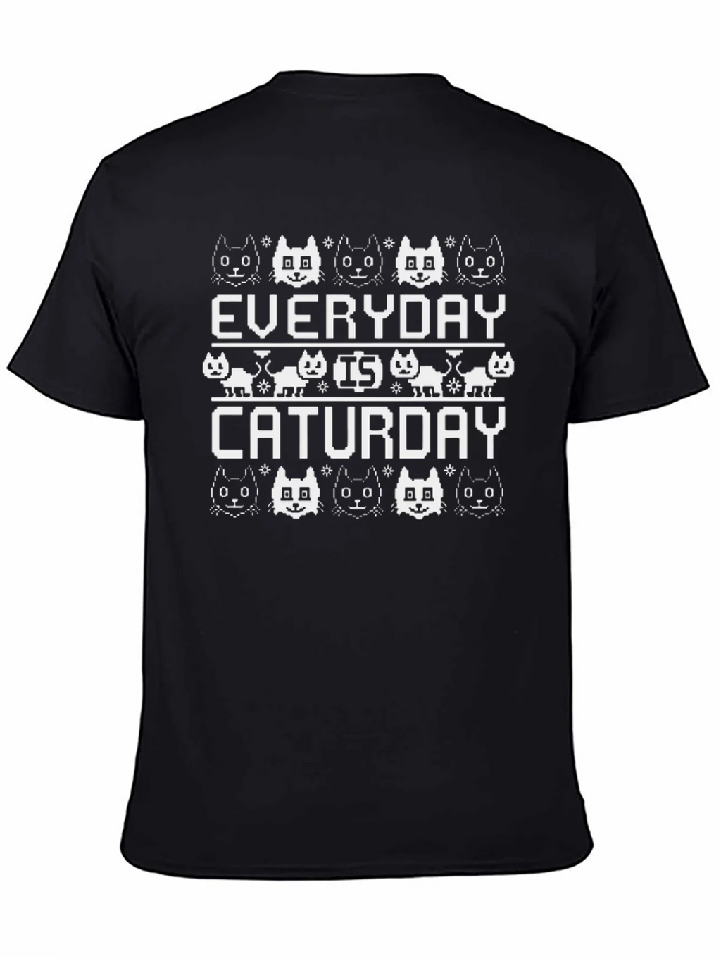 Everyday is Caturday Black T-Shirt product image 4