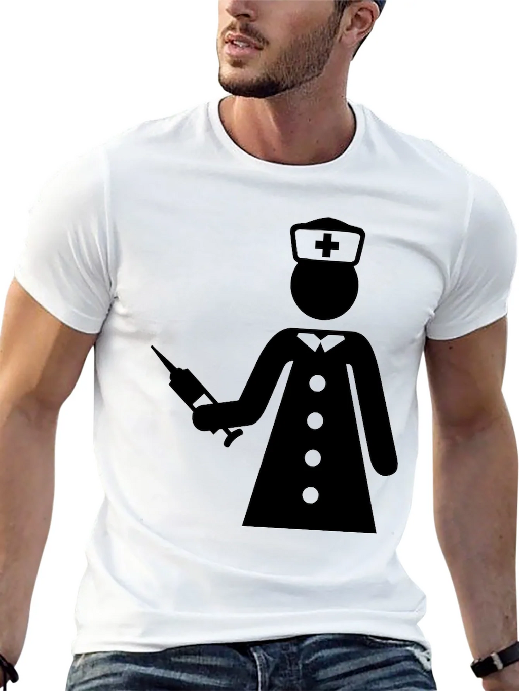 Nurse Stick Figure Graphic T-Shirt product image 12