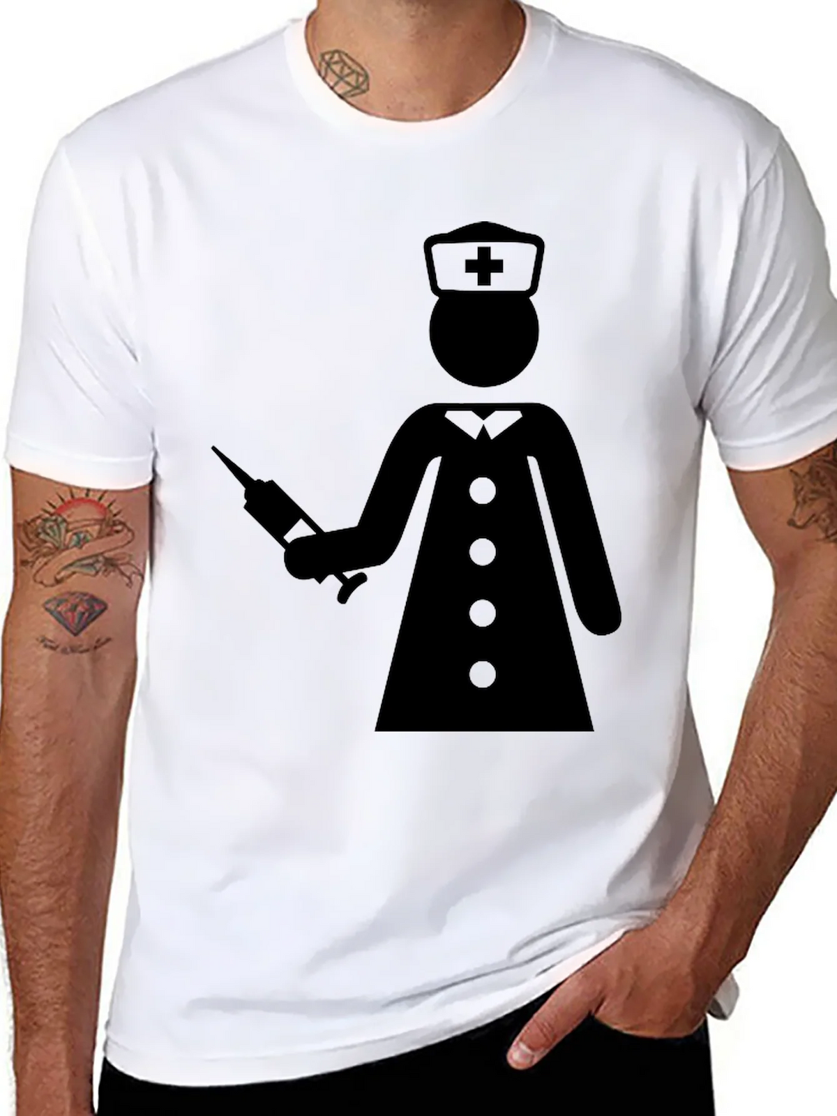Nurse Stick Figure Graphic T-Shirt product image 7